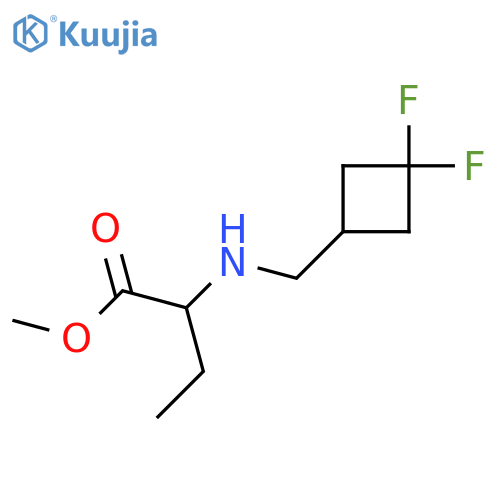 Methyl 2-[(3,3-difluorocyclobutyl)methylamino]butanoate structure