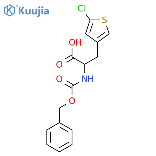 2-{[(Benzyloxy)carbonyl]amino}-3-(5-chlorothiophen-3-yl)propanoic acid structure