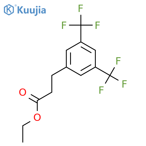 Benzenepropanoic acid,3,5-bis(trifluoromethyl)-, ethyl ester structure