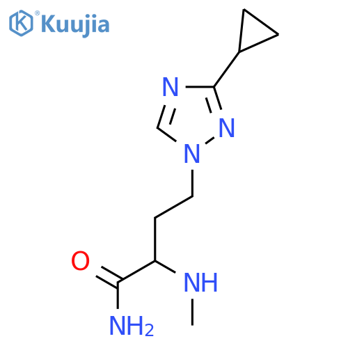 4-(3-cyclopropyl-1H-1,2,4-triazol-1-yl)-2-(methylamino)butanamide structure