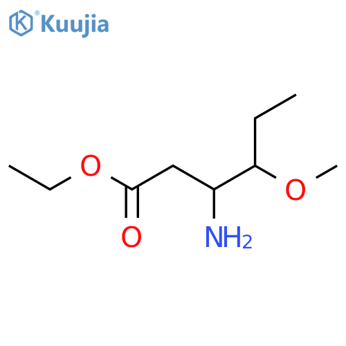 Ethyl 3-amino-4-methoxyhexanoate structure