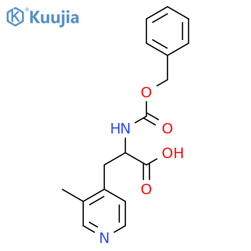 2-{[(Benzyloxy)carbonyl]amino}-3-(3-methylpyridin-4-yl)propanoic acid structure