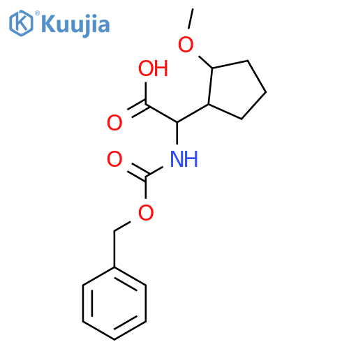 2-{[(Benzyloxy)carbonyl]amino}-2-(2-methoxycyclopentyl)acetic acid structure