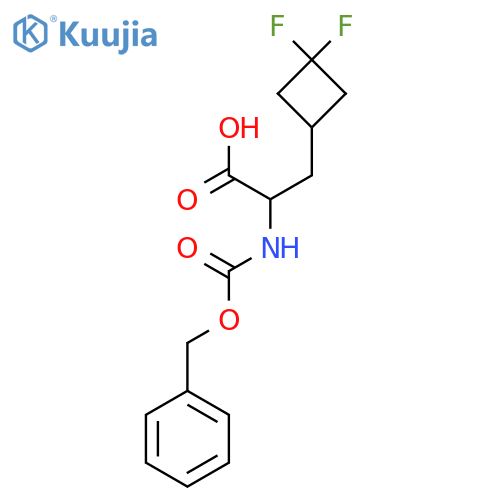 2-{[(Benzyloxy)carbonyl]amino}-3-(3,3-difluorocyclobutyl)propanoic acid structure