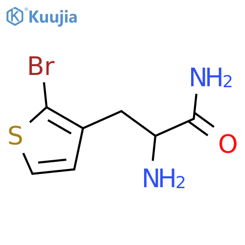2-Amino-3-(2-bromothiophen-3-yl)propanamide structure
