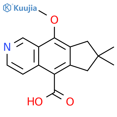 9-methoxy-7,7-dimethyl-6,8-dihydrocyclopenta[g]isoquinoline-5-carboxylic Acid structure