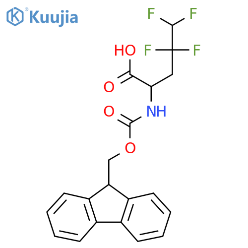 2-({[(9H-fluoren-9-yl)methoxy]carbonyl}amino)-4,4,5,5-tetrafluoropentanoic acid structure