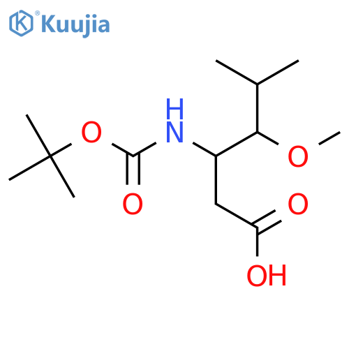 3-{[(Tert-butoxy)carbonyl]amino}-4-methoxy-5-methylhexanoic acid structure