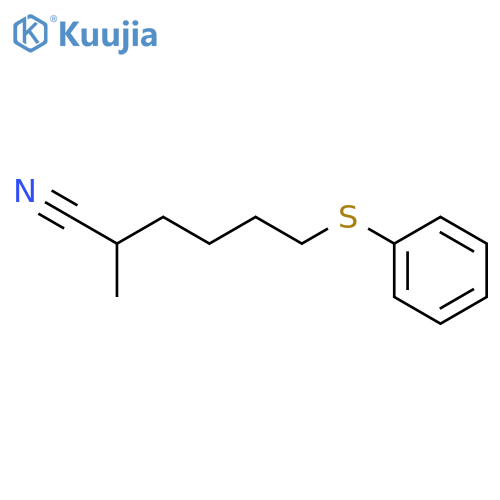 Hexanenitrile, 2-methyl-6-(phenylthio)- structure