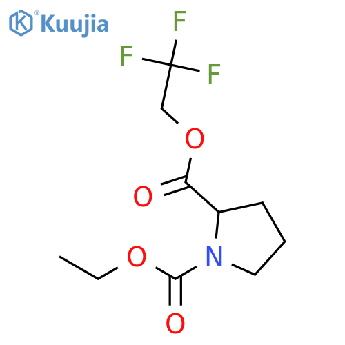 1,2-Pyrrolidinedicarboxylic acid, 1-ethyl 2-(2,2,2-trifluoroethyl) ester structure