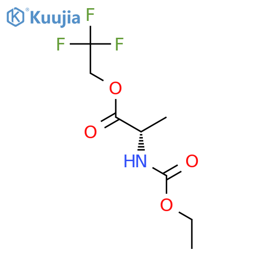 Alanine, N-(ethoxycarbonyl)-, 2,2,2-trifluoroethyl ester structure