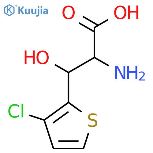 2-Amino-3-(3-chlorothiophen-2-yl)-3-hydroxypropanoic acid structure