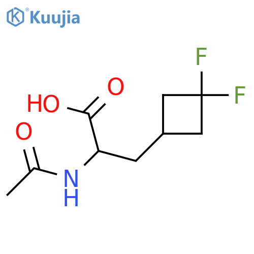 3-(3,3-Difluorocyclobutyl)-2-acetamidopropanoic acid structure