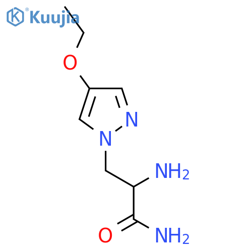 2-amino-3-(4-ethoxy-1H-pyrazol-1-yl)propanamide structure