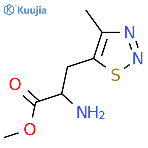 Methyl 2-amino-3-(4-methyl-1,2,3-thiadiazol-5-yl)propanoate structure