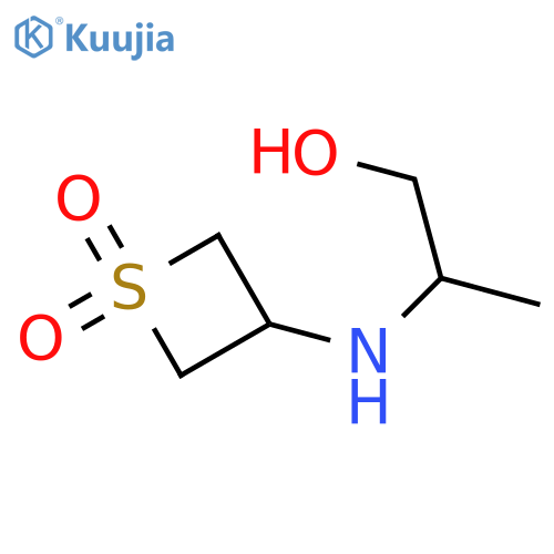 3-[(1-hydroxypropan-2-yl)amino]-1λ?-thietane-1,1-dione structure
