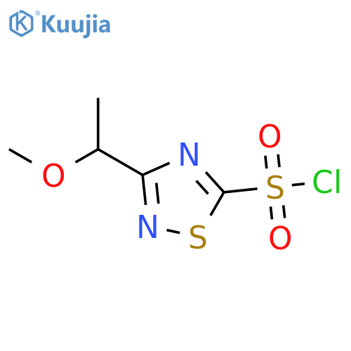 1,2,4-Thiadiazole-5-sulfonyl chloride, 3-(1-methoxyethyl)- structure