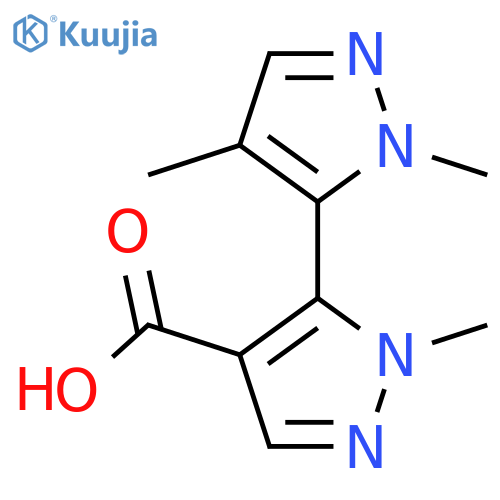 5-(1,4-dimethyl-1H-pyrazol-5-yl)-1-methyl-1H-pyrazole-4-carboxylic acid structure