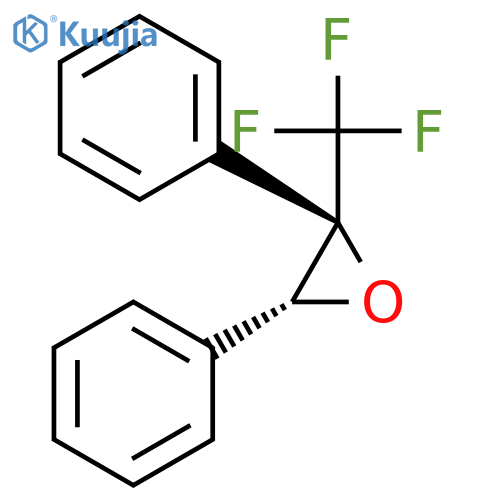 Oxirane, 2,3-diphenyl-2-(trifluoromethyl)-, (2R,3R)-rel- structure