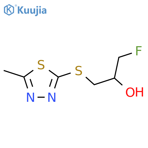1-Fluoro-3-[(5-methyl-1,3,4-thiadiazol-2-yl)sulfanyl]propan-2-ol structure