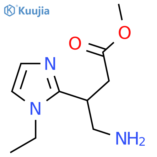 methyl 4-amino-3-(1-ethyl-1H-imidazol-2-yl)butanoate structure