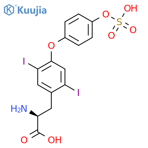 L-Tyrosine, 2,5-diiodo-O-[4-(sulfooxy)phenyl]- structure