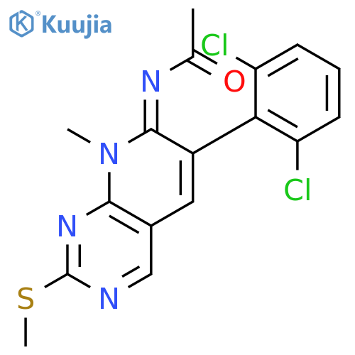 N-6-(2,6-Dichlorophenyl)-8-methyl-2-(methylthio)pyrido2,3-dpyrimidin-7(8H)-ylideneacetamide structure