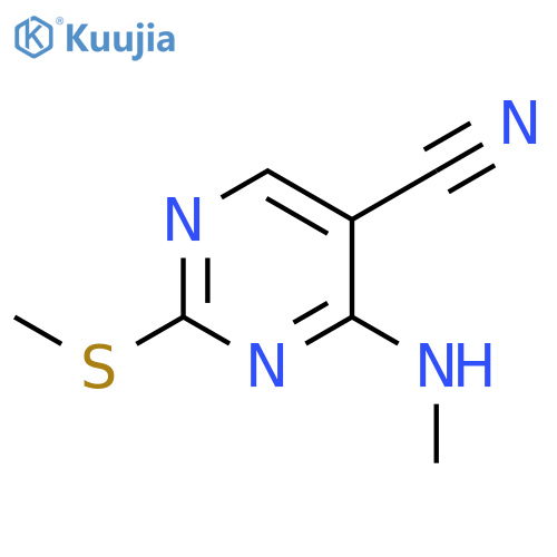 4-(Methylamino)-2-(methylthio)pyrimidine-5-carbonitrile structure
