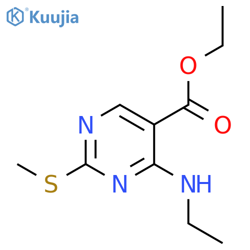 Ethyl 4-(ethylamino)-2-(methylthio)pyrimidine-5-carboxylate structure