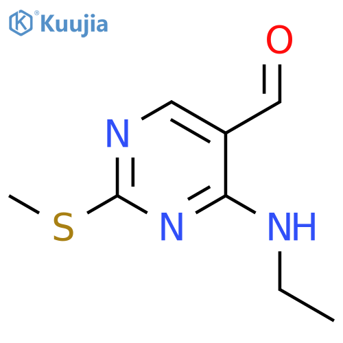 4-(Ethylamino)-2-(methylthio)pyrimidine-5-carbaldehyde structure