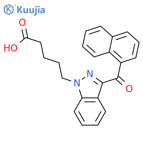 3-(1-naphthalenylcarbonyl)-1H-indazole-1-pentanoicacid structure