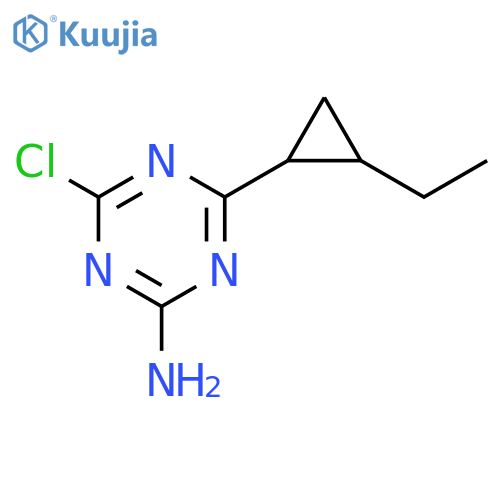 1,3,5-Triazin-2-amine, 4-chloro-6-(2-ethylcyclopropyl)- structure