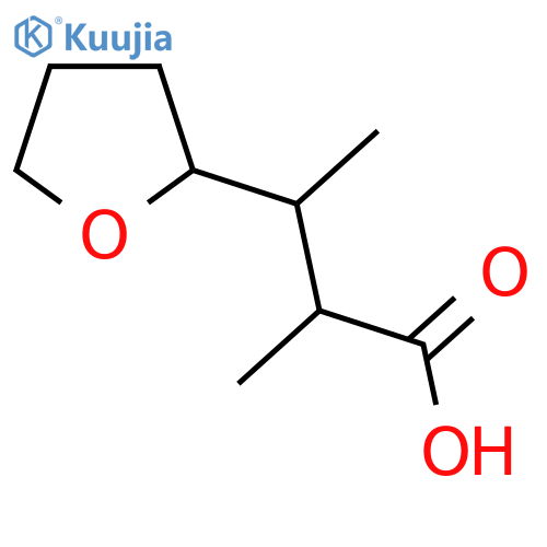 2-Methyl-3-(oxolan-2-yl)butanoic acid structure