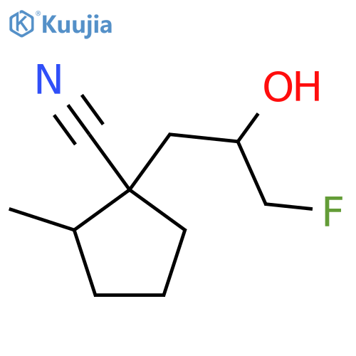 1-(3-Fluoro-2-hydroxypropyl)-2-methylcyclopentane-1-carbonitrile structure