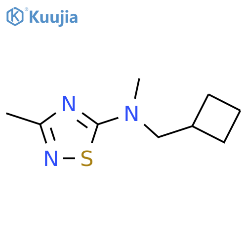 N-(cyclobutylmethyl)-N,3-dimethyl-1,2,4-thiadiazol-5-amine structure