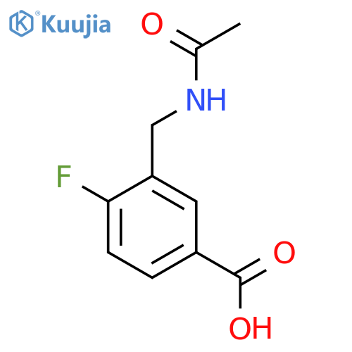 3-(Acetamidomethyl)-4-fluorobenzoic acid structure