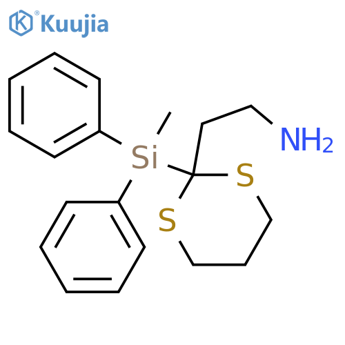 1,3-Dithiane-2-ethanamine, 2-(methyldiphenylsilyl)- structure
