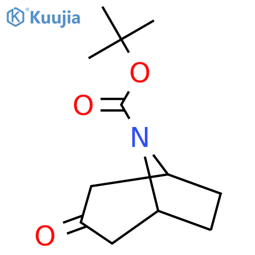 Tert-butyl 3-oxo-8-azabicyclo[3.2.1]octane-8-carboxylate structure