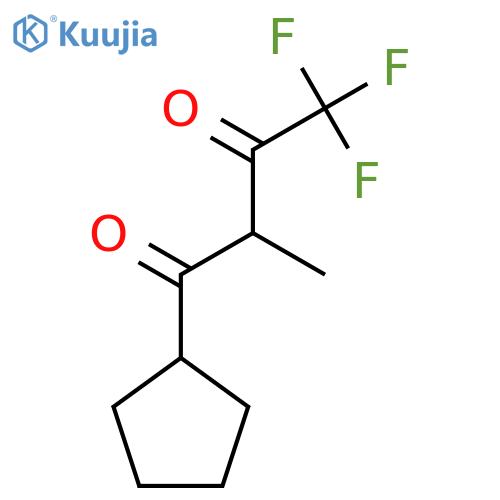 1-Cyclopentyl-4,4,4-trifluoro-2-methylbutane-1,3-dione structure