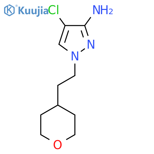 4-chloro-1-[2-(oxan-4-yl)ethyl]-1H-pyrazol-3-amine structure