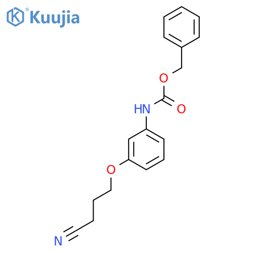 benzyl N-[3-(3-cyanopropoxy)phenyl]carbamate structure