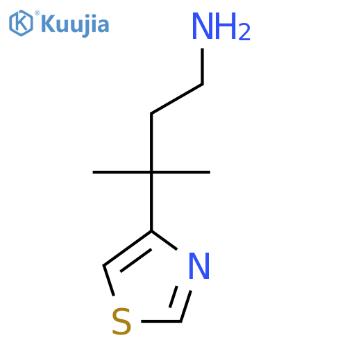 3-Methyl-3-(1,3-thiazol-4-yl)butan-1-amine structure