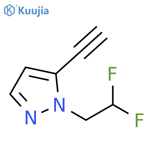 1-(2,2-difluoroethyl)-5-ethynyl-1H-pyrazole structure