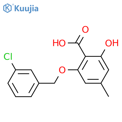 Benzoic acid, 2-[(3-chlorophenyl)methoxy]-6-hydroxy-4-methyl- structure