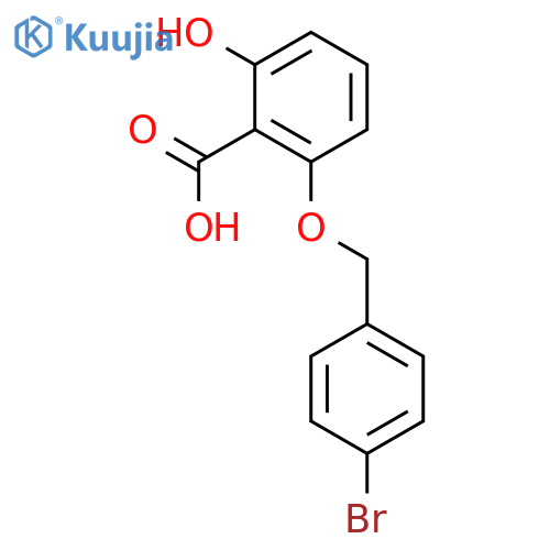 Benzoic acid, 2-[(4-bromophenyl)methoxy]-6-hydroxy- structure