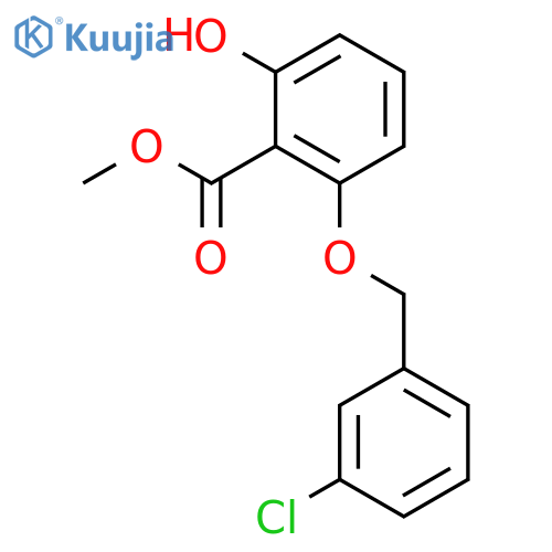 Benzoic acid, 2-[(3-chlorophenyl)methoxy]-6-hydroxy-, methyl ester structure