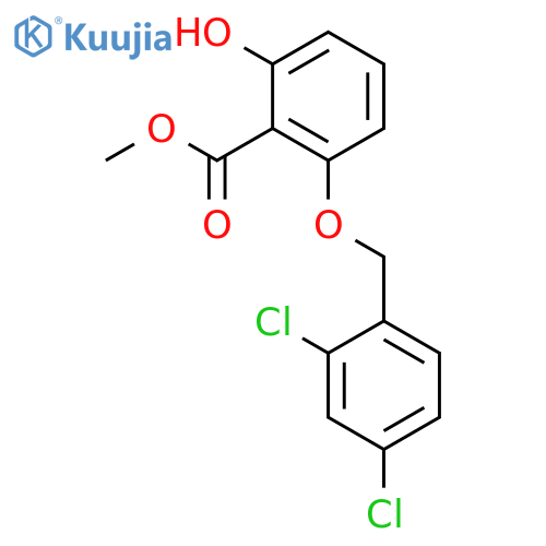 Benzoic acid, 2-[(2,4-dichlorophenyl)methoxy]-6-hydroxy-, methyl ester structure