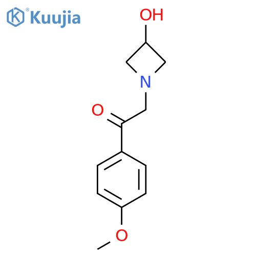 2-(3-Hydroxyazetidin-1-yl)-1-(4-methoxyphenyl)ethan-1-one structure