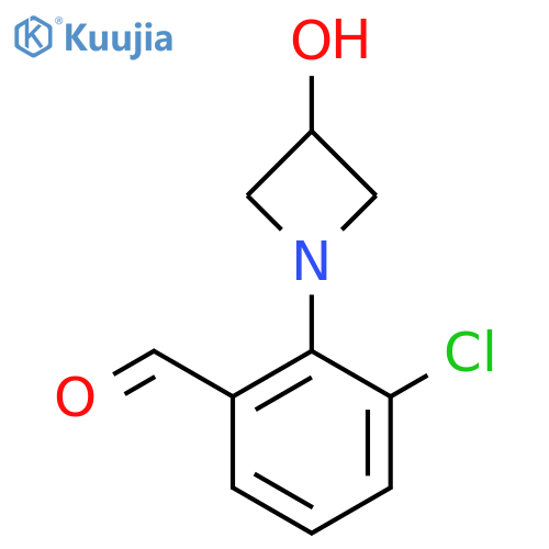 3-Chloro-2-(3-hydroxyazetidin-1-yl)benzaldehyde structure