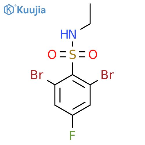 2,6-dibromo-N-ethyl-4-fluorobenzene-1-sulfonamide structure